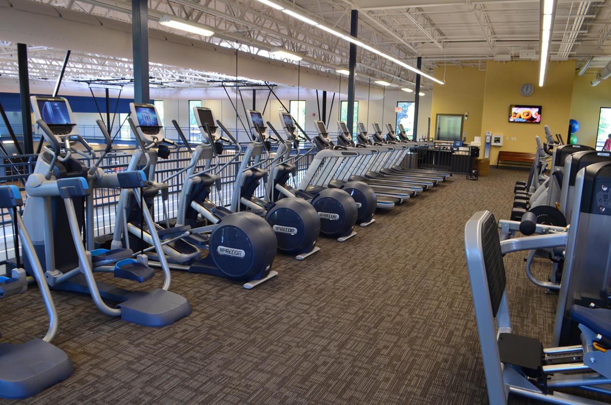 Row of Exercise Machines